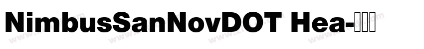 NimbusSanNovDOT Hea字体转换